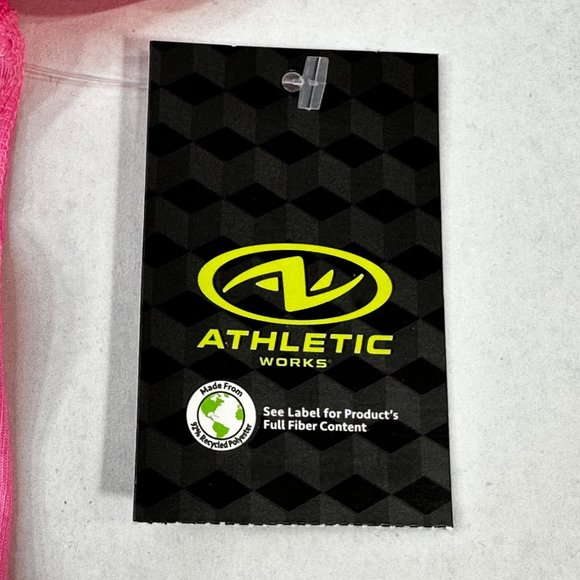 Athletic Works Womens Size XXL 20 Tee Shirt Stretch V-Neck Short Sleeve Pink New - Picture 3 of 13